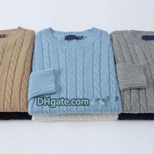 Men tröjor Pullover Sheep Sweater Designer Knitwear Classic Casual Top Autumn tröja broderi mönster stickat ullplagg smal montering tröja storlek 665
