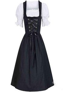 Kvinnor Medieval Come Dresses German Oktoberfest Dirndl Dress Cosplay Come Party Girl Tavern Maid Dresses L2207147266566