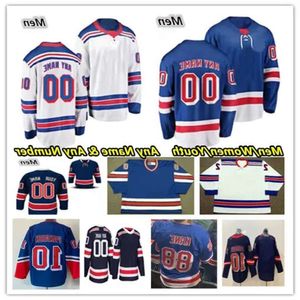 Camisas de hóquei personalizadas New Yor ''Rangers''patrick Kane Alexis Lafreniere Adam Shesterkin Vincent Trocheck Chris Kreider Mika Zibanejad Chris 12