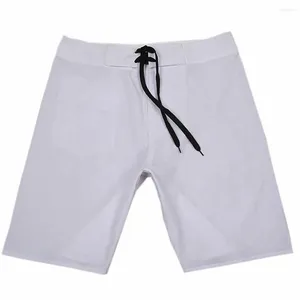 Mäns shorts vattentäta strandshorts vita Bermuda snabbtorkade surfbyxor 4-vägs stretch badstammar 820A