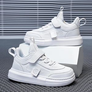 Çocuk ayakkabıları erkek spor ayakkabılar moda deri çocuklar düz gündelik spor ayakkabı beyaz okul koşu spor tenis ayakkabıları bebek kız 240123