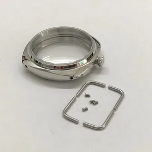 Orologi da polso 45mm Cassa per orologio in acciaio inossidabile 316L Fit ETA 6497/6498 ST3600/3621 Movimento meccanico a carica manuale Accessori uomo BK21-K8