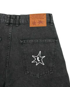 Mäns shorts y2k shorts för män lösa casual rak jean hip hop punk denim gym mäns kvinnors sommargata svarta svettbyxor j240124