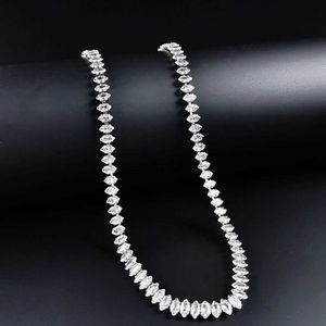 Pendant Necklaces 2023 New Luxury Marquise Silver Color on The Neck Necklace for Women Cheap Items with Free Shipping X8173 H240125