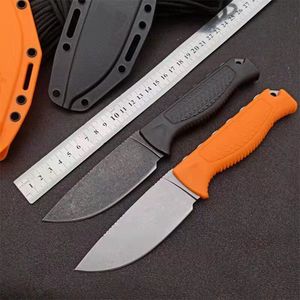 15006 Fixad bladkniv Damascus Survival Knife med mantel Stark enkant bra för vandring camping utomhusaktiviteter S011