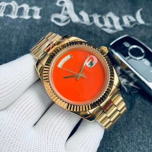 Diamante romano digital masculino e feminino relógio movimento mecânico automático 41mm aço inoxidável relógio masculino moda clássico luxo feminino relógio de ouro