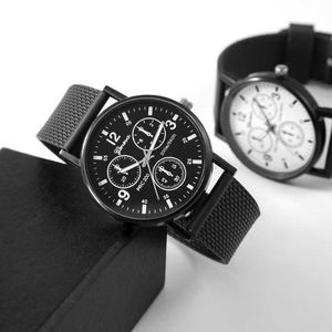 Hot selling quartz gift watch for men with minimalist mesh strap and cheap men's