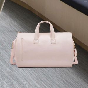 Duffel Påsar Travelplagg Bag justerbar rem axel handväska vattenbeständig multifunktion över natten rosa veckor bagage