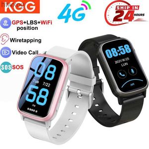 Relógios inteligentes 4G Kids Smart Watch Phone GPS Wi-Fi lbs Localização em tempo real Videallen Relógio SOS SIM CARTRO IMPROVEDO CRIANÇAS Smartwatch Câmera YQ240125