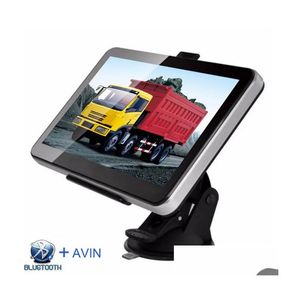 Acessórios GPS para carro Hd 7 polegadas Navegação Bluetooth Chamadas de mãos Navegador de caminhão Avin Transmissor Fm 8Gb Mapas 3D Entrega direta Mobil Dhelu