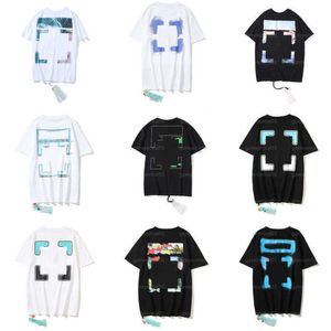 여름 오프 셔츠 T 셔츠 남자 디자이너 Tshirt mens 티셔츠 오프 셔츠 셔츠 셔츠 힙합 브랜드 순수한 면화 가능한 여름 느슨한 스포츠 탑 맨 T 셔츠 화이트 티셔츠