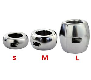 304 Stainless Steel Scrotum Ring Pendant Ball Stretching Testis Ball Penis Rings Locking, Device,sex Toys For Men Y190706021140876