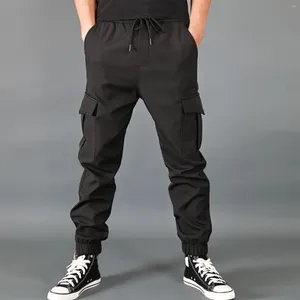 Pantaloni da uomo Uomo Cargo Estate Tinta unita Tasche casual Cotone stile sottile Abbigliamento da esterno Strada Y2k Dritto