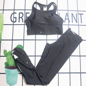 Conjunto esportivo feminino de duas peças, roupa de treino, top longo, leggings, marca, roupa de treino, fitness ativo, yoga, academia, roupa de banho