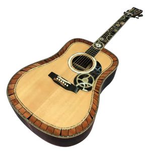 41 D Barrel D45 -serie Full Abalone Bay Inlaid Black Finger Acoustic Acoustic Guitar