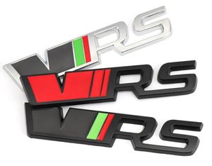 Metal VRS Logo Emblem Badge Car Styling Trunk Body Grills Badge For Skoda Octavia Kamiq Kodiaq Karoq RS Superb Fabia Rapid