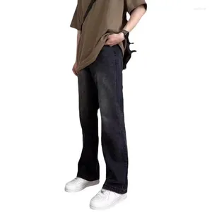 Dżinsy męskie icclek rozszerzone gradient proste nogi spodni szeroko swobodny