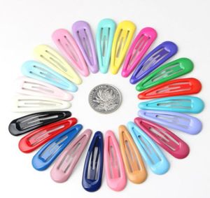 Grampos de cabelo de pressão de metal 5cm, clipe de gotas de água, doce, liso, cabeça redonda, presilhas de cabelo, laços diy, acessórios de cabelo 100 peças fj1465012