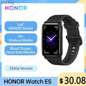 Smart Watches HONOR Watch ES Smart Watch 1.64'' 5ATM NFC Smartwatch SpO2 Stress Sleep Heart Rate Monitor Fitness Sport Watch For Men Women YQ240125