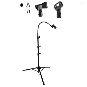 Microphones 1 Set Height-Adjustable Microphone Stand Stage Hosting Floor Tripod Gooseneck
