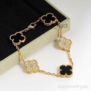 Bracelet Women's High Quality Bracelet Jewellery Four-leaf Clover Mother-of-Pearl Bracelet 19cm Bracelet New Classic Designer Fashion long