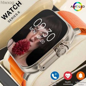 Smart Watches New HK8 Pro Max 2,04 tum 49mm Smart Watch Men Compass GPS Watch NFC IP68 Vattentät smartur för serie 9 YQ240125