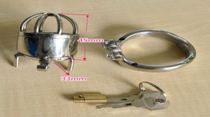 New design Stainless Steel Super Small Device Short Latest Stainless Steel Cock Penis Cage For Men BDSM9430727