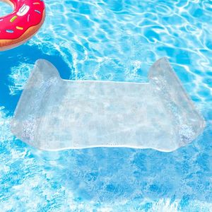 Camp Furniture Portable Water Hammcok Lounger Foldable Inflatable Floating Swimming Mattress With Sequins Pool Accessories