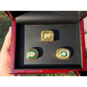 Cluster Rings 3Pcs Miami 1972 1973 1984 Dolphin S American Football Team Champions Championship Ring Set With Wooden Box Souvenir Me Dhb8T