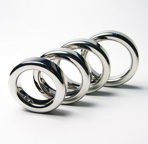 Stainless Steel Cock Rings Metal Cockring for Men Ball Stretcher BDSM Toys Penis Ring Device Scrotal Bondage Ball Weights4111921