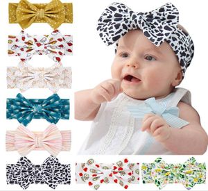 8 Farben Baby Mädchen Stirnband Mode weiche Tupfen Blume Leopard Böhmen Bogen Mädchen Kleinkind Haarschmuck Stirnband6688595