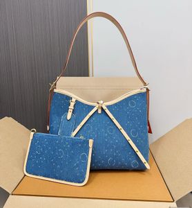 CARREALL MM SKULDhandtag Bag Tote Purse M46197 Bär all handväska mynt plånbok påse 2 uppsättningar shoppare väska stor kapacitet denim ryggsäck dhgate crossbody messenger