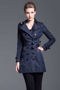 Design trench coat mulher longo clássico blusão à prova dwaterproof água estilo britânico inglaterra outono inverno roupas de luxo