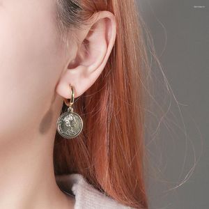 Dangle Earrings Factory Supply Jewelry Head Coin Retro Drop