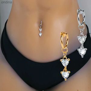 Navel Bell Button Rings 1pc Butterfly Fake Belly Button Ring Fake Belly Piercing Clip på navel Navel Fake Pircing Faux Belly Brosket Earring Clip YQ240125