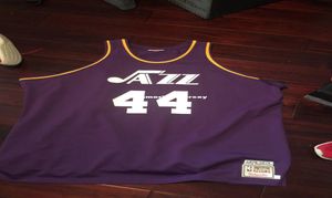 Mitchell Ness MN # 44 Pistol Pete Maravich Сшитые сшитые размеры 64 Мужской жилет Размер XS-6XL Сшитые баскетбольные майки 1268802