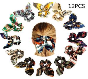 13 Stile Retro-Druck Scrunchies Luftschlangen Perlenschleife elastisches Haarband Pferdeschwanzhalter Haarseil Damen Dame Mode Haarschmuck9112809