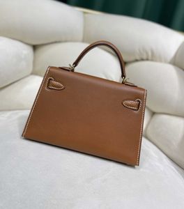 Legal Copy Deisgner 8A Bags online shop Handmade wax thread secondgeneration bag leather mini one shoulder Have Real Logo wxq