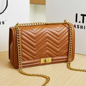 حقيبة سلسلة أزياء سلسلة Retro Crossbody Flap Handbag 022324A