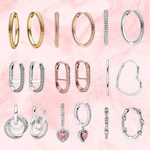 2024 Nya Sier Hot Moments Charms Hoop örhängen för kvinnor Trendiga Big Circle Fashion Jewelry Making Me Link Earring