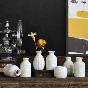 2 pezzi vasi vaso in ceramica nordica mini vaso da fiori mensola da tavolo figurine ornamenti fata giardino soggiorno decorazione accessori per la casa