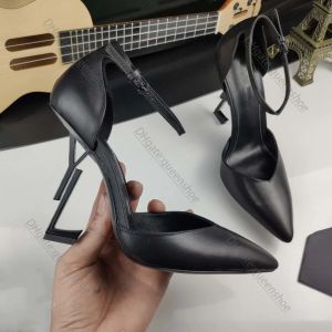 مصمم فاخر Sandal Slide Womans Shoes Summer Top Quality Cays Lady Legleine Leather Shoe Laiders 2024 New Sandals Sandales Girl Gift with Box 10cm Sunny High Heel