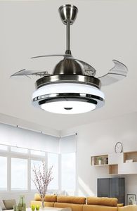 New High Quality Modern Invisible Fan lights Acrylic Leaf Led Ceiling Fans 110v 220v Wireless control ceiling fan light7376852