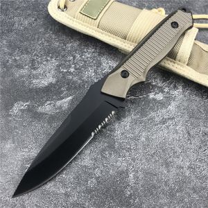 BM140BK Fixed 4.5" Plain Blade Hunting Aluminum Alloy Handle Half Tooth / Full Blade Tactical Knife with Leggings Nylon Cover BM15002 BM15017 BM