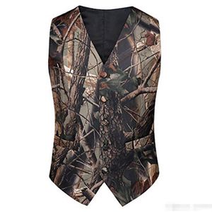 2020 branco camo noivo coletes colete de casamento do noivo formal festa de formatura coletes para homens padrinhos traje pai do noivo terno coletes plus size 246r