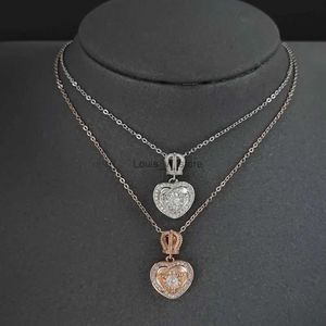 Anhänger Halsketten 2023 Neue Luxus Rose Gold Silber Farbe Herz Halskette für Frauen Jahrestag Geschenk Schmuck Groß Verkaufen X6267H240125