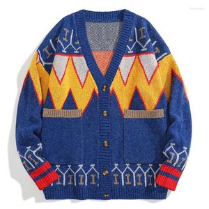 Erkek Sweaters 2024 İlkbahar ve Sonbahar Moda Trendi Baskılı Baskılı Tek Kısacası Sırp Tutulmuş Sıradan Gevşek Konforlu Rahat Sıcak Sweater M-3XL