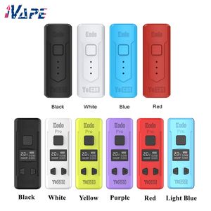 Yocan Kodo Pro Kodo 400mAh Scatola vaporizzatore Mods Versatile Compatibilità 510 Voltaggio regolabile Carica rapida Batteria di preriscaldamento sigaretta elettronica per 510 Cartucce olio