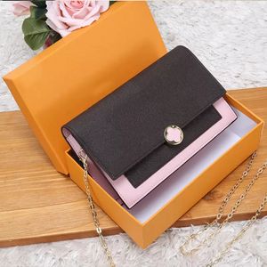 Tasarımcı Lüks Omuz Çantası Crossbody Bag Flore Zincir Cüzdan Kadınların Çanak El Çantası Messenger Çanta Küçük Crossbody Moda Cüzdan Deri Debriyaj Kart Yuvası