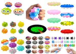 Toys 3D Push Bubble Ball Silicone Anti-Stress Sensory Squeeze Squishy Toy Anxiety Relief för barn Vuxna julklapp Partiante1878370